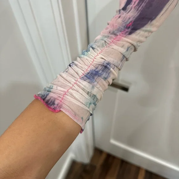 Urban outfitters Sheer Tie-Dye Long Sleeve Top - Pink & Purple - Picture 5 of 5